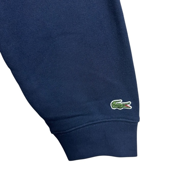 Lacoste Mens 3XL FR 8 Navy Blue Croc Logo 1927 Hoodie Sweatshirt Pullover NWT - Picture 5 of 11
